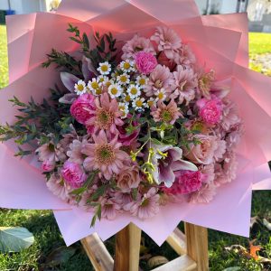 Cheerful floral bouquet designed by a local Abbotsford flower farm